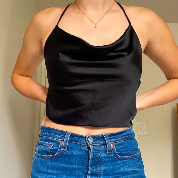 Garage Carla cowl neck open back cami. I’m WHITE. Medium.  NWT - Picture 7 of 7